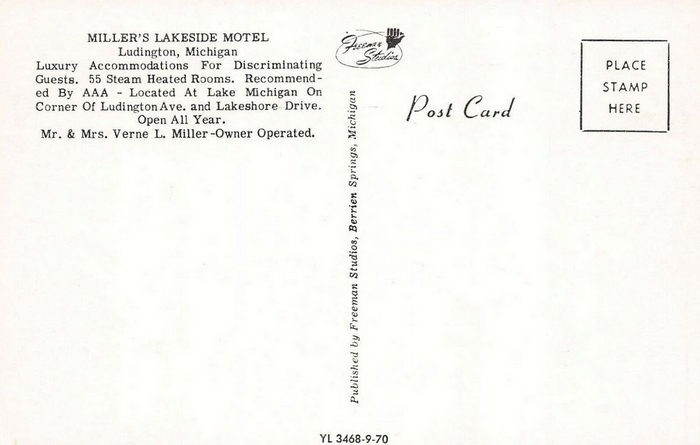 Ludington Beach House (Millers Lakeside Resort) - Old Postcard (newer photo)